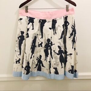 Charles Nolan Full A-line Skirt 12 women poodle pink blue black white